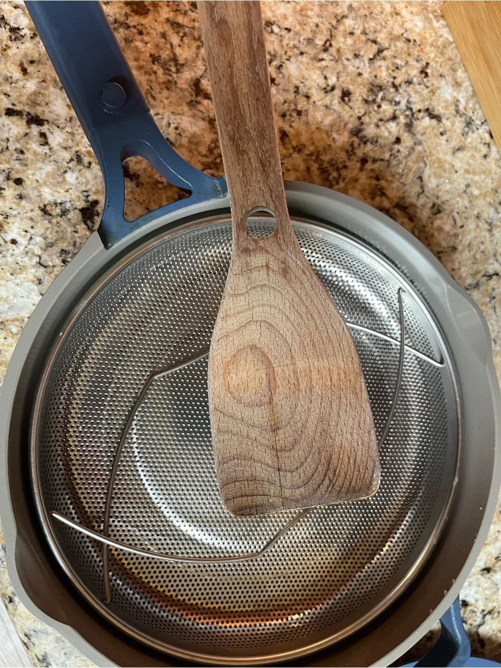 Our Place Always Pan Full Size Blue with Steamer Basket & Spatula